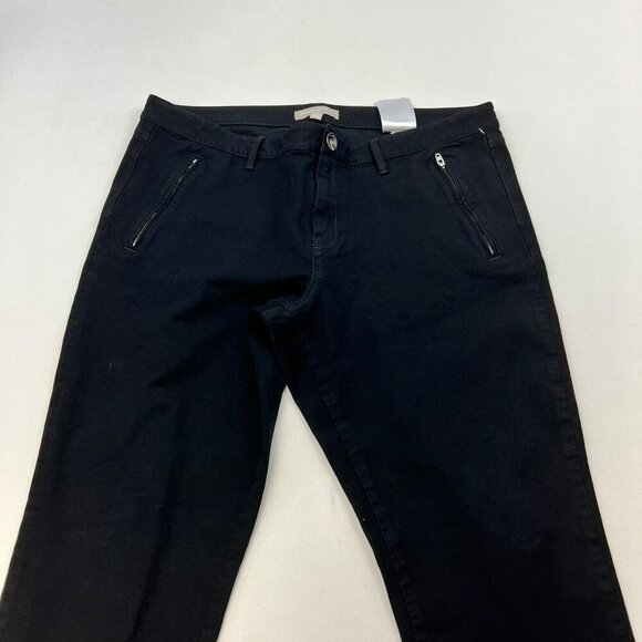 Banana Republic Womens Sloan Ankle Zip Pants Zip Pockets Black Size 14 - Picture 2 of 9